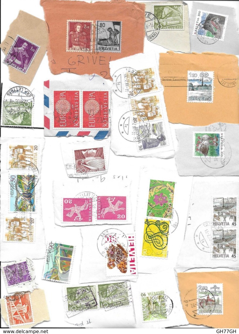 LOT TIMBRES SUISSE -SWITZERLAND - Lots & Kiloware (mixtures) - Max. 999 Stamps