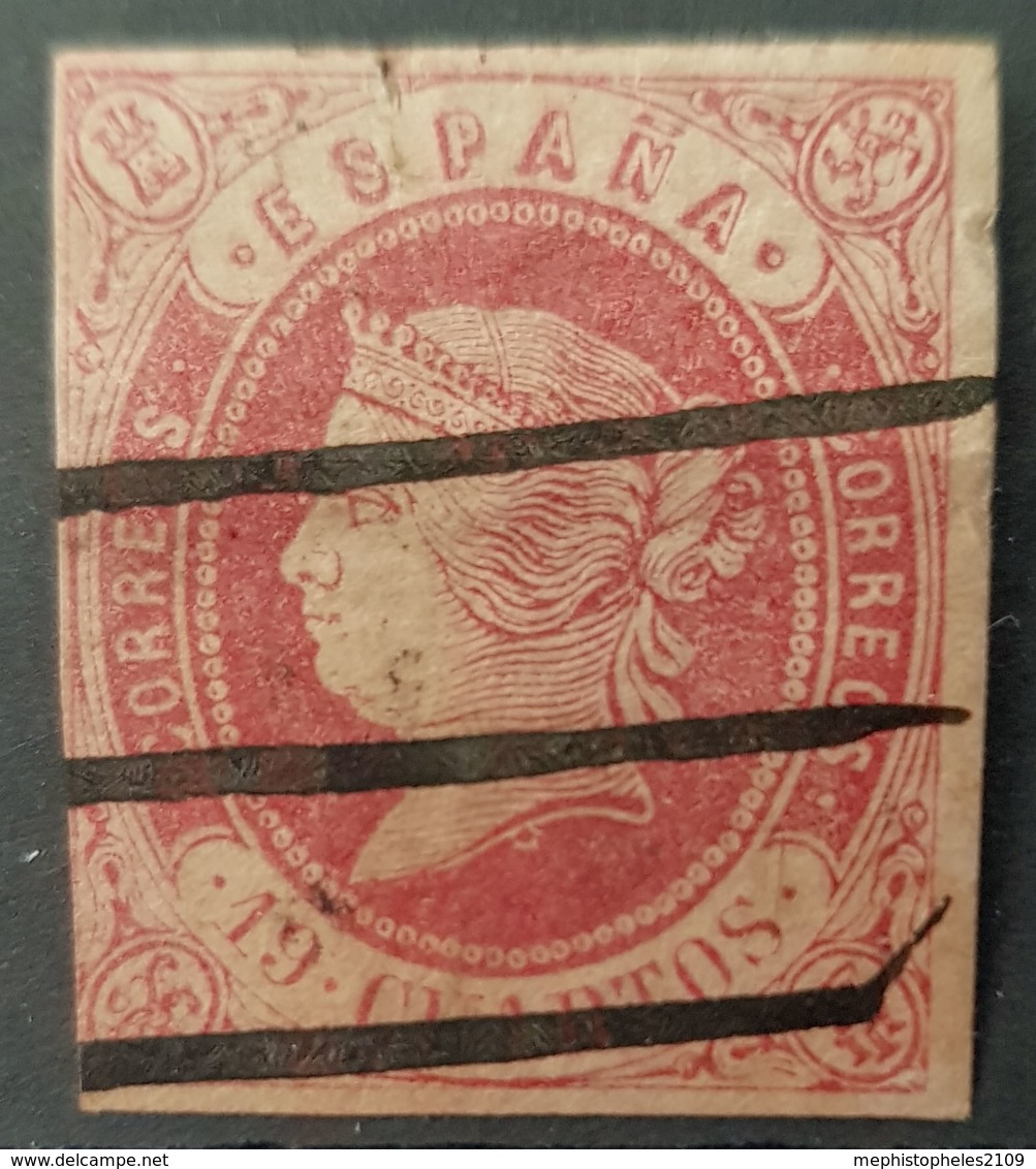 SPAIN 1862 - Canceled - Sc# 58 - 19c - Usados