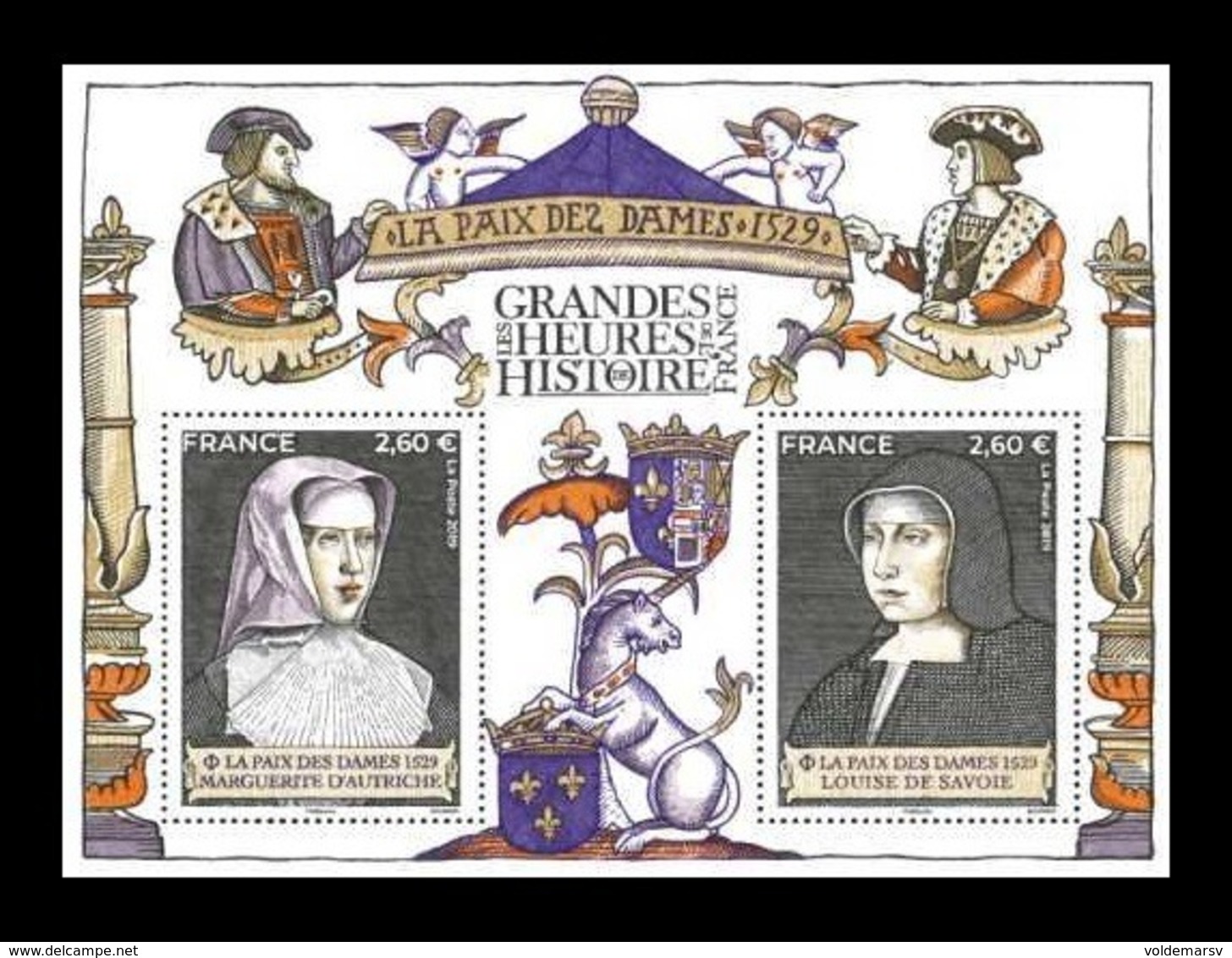 France 2019 Mih. 7496/97 (Bl.459) History Of France. Peace Of The Ladies MNH ** - Nuevos