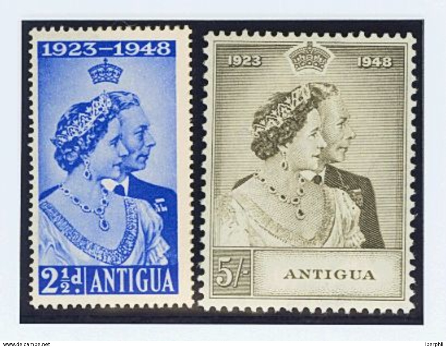 Antigua. MNH **Yv 95/96. 1948. Serie Completa. MAGNIFICA. (SG112/13 15£) Yvert 2011: 13,1 Euros. - Antigua Et Barbuda (1981-...)