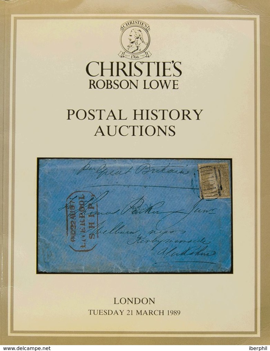 Bibliografía Mundial. 1989. Catálogo De Subasta De POSTAL HISTORY AUCTIONS, Celebrada El 21 De Marzo De 1989. Christie's - Otros & Sin Clasificación