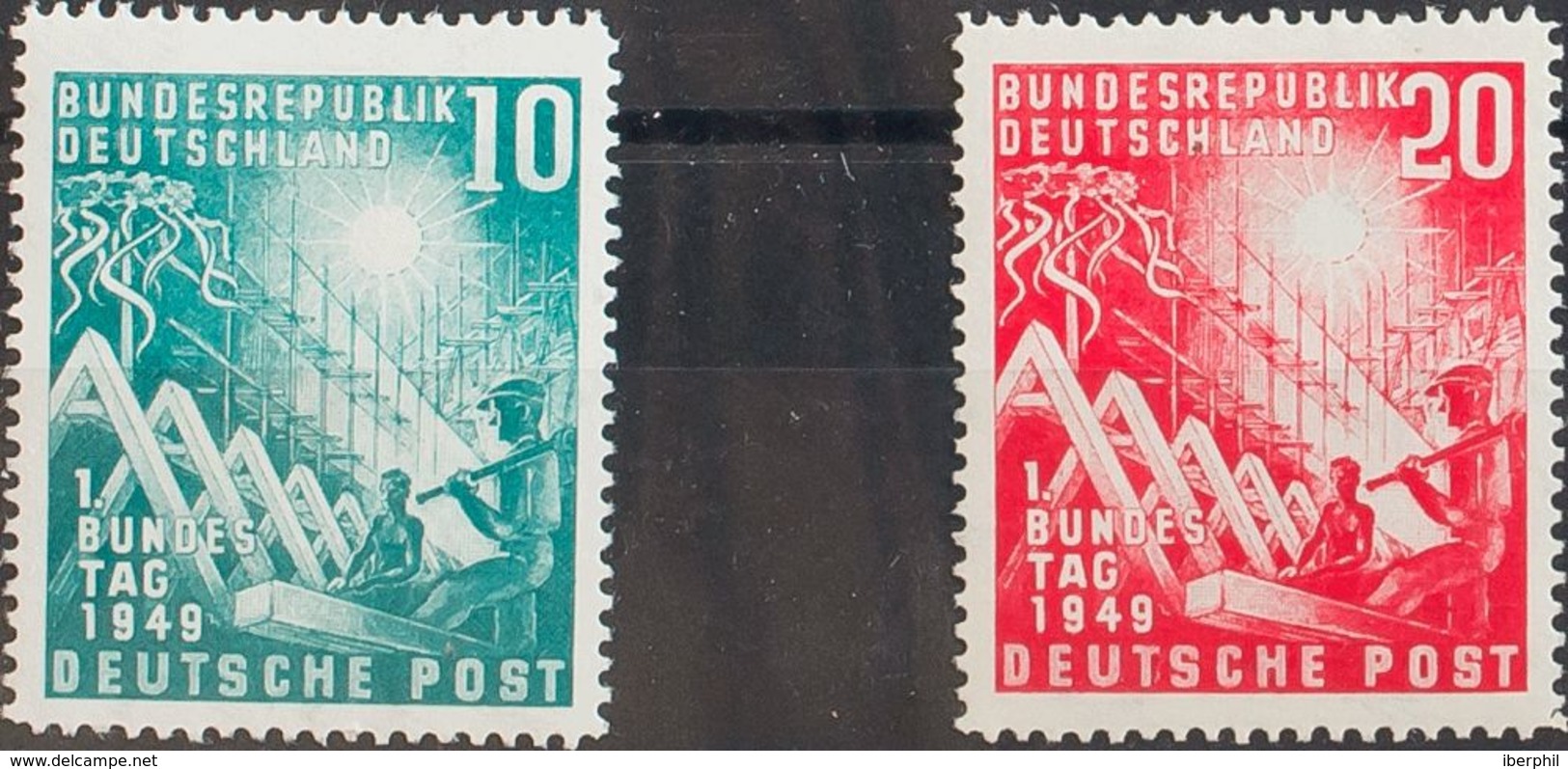 Alemania Occidental. MH *Yv 1/2. 1949. Serie Completa. MAGNIFICA. Yvert 2014: 55 Euros. - Nuevos