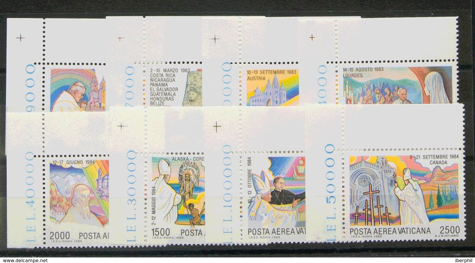 Vaticano, Aéreo. MNH **Yv 75/82. 1986. Serie Completa. MAGNIFICA. Yvert 2017: 30 Euros. - Otros & Sin Clasificación