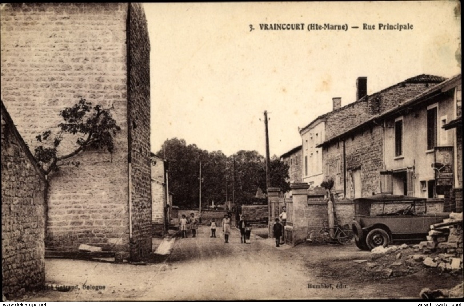 Cp Vraincourt Haute Marne, Rue Principale - Autres & Non Classés