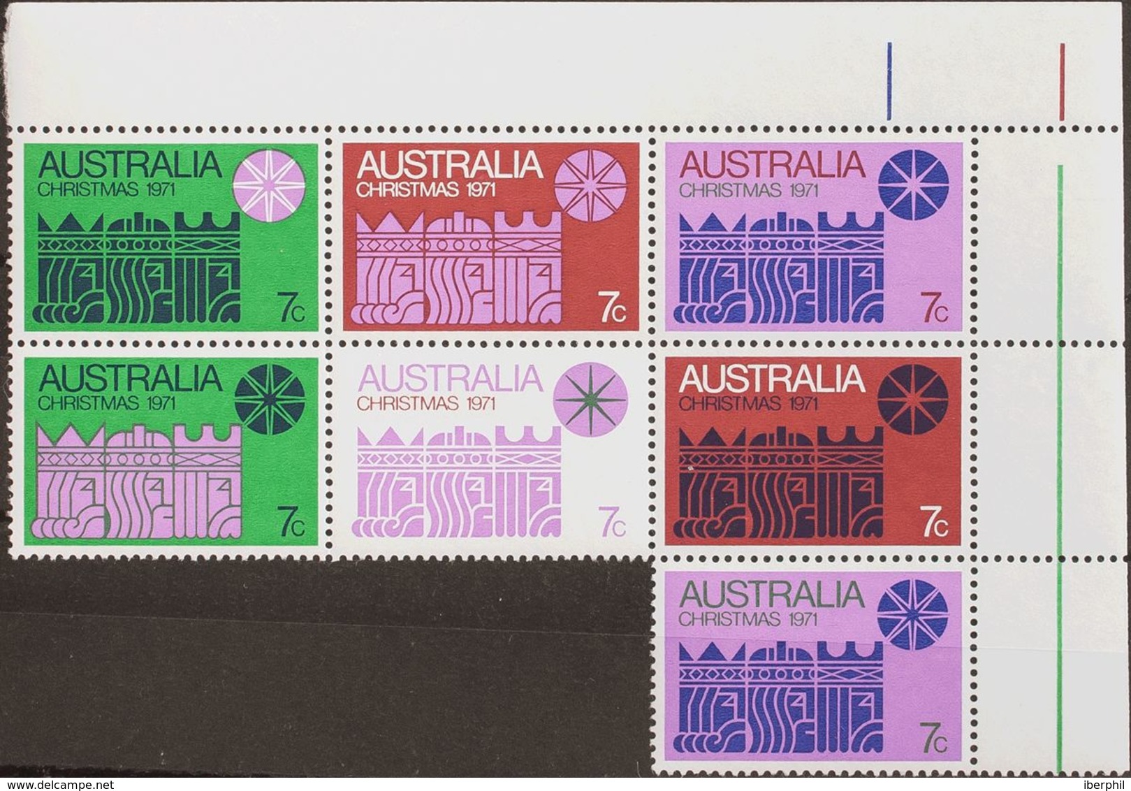 Australia. MNH **Yv 450/56. 1971. Serie Completa, Unida En Bloque. MAGNIFICA. Yvert 2011: +45 Euros. - Otros & Sin Clasificación