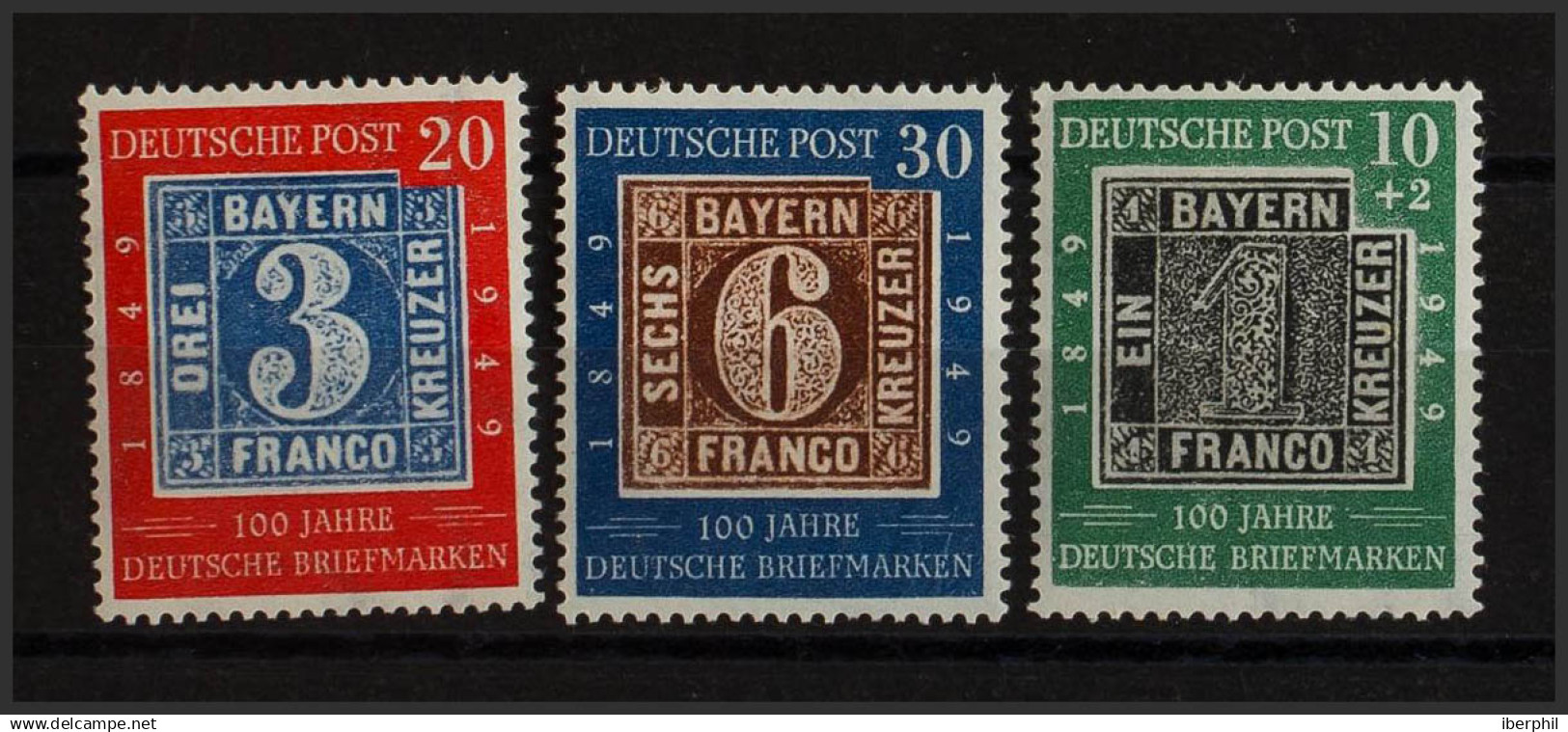 Alemania Bi-zona. MH *Yv 76/78. 1949. Serie Completa. MAGNIFICA. Yvert 2013: 70 Euros. - Nuevos