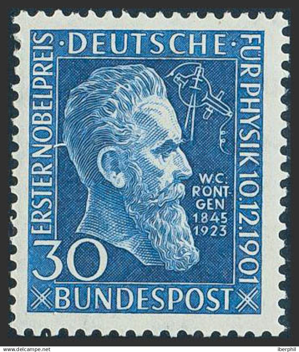 Alemania Occidental. MH *Yv 33. 1951. 30 P Azul. MAGNIFICO. Yvert 2011: 55 Euros. - Nuevos