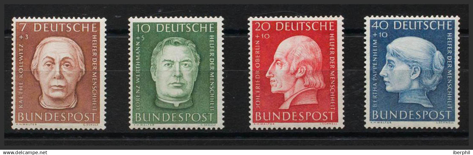 Alemania Occidental. MNH **Yv 76/79. 1954. Serie Completa. MAGNIFICA. Yvert 2014: 60 Euros. - Nuevos