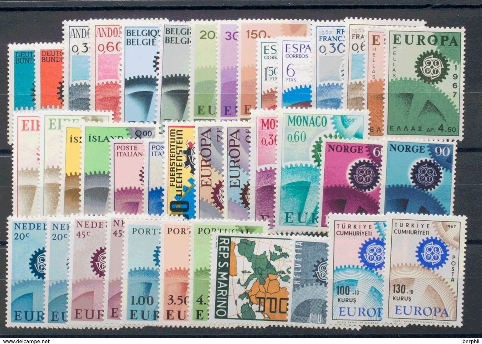 Tema Europa. MNH **Yv . 1967. Año Completo 1967 (treinta Y Nueve Valores). MAGNIFICO. Yvert 2016: 85 Euros. - Otros & Sin Clasificación