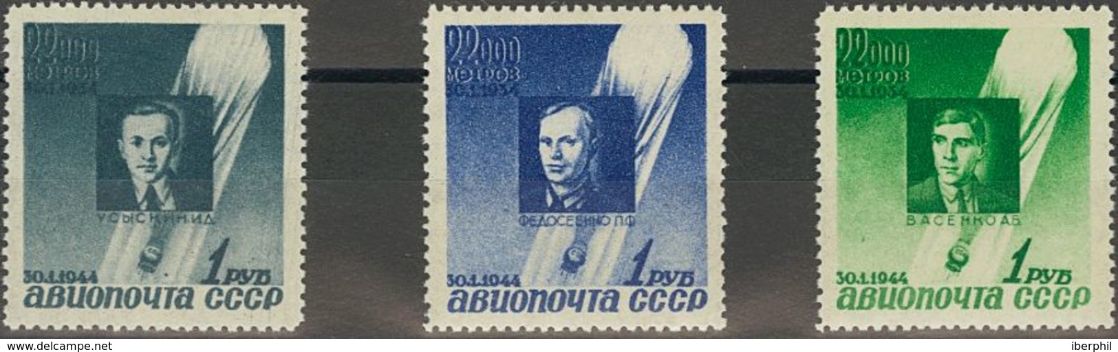 Rusia, Aéreo. MNH **Yv 67/69. 1944. Serie Completa. MAGNIFICA. Yvert 2013: 37,8 Euros. - Other & Unclassified