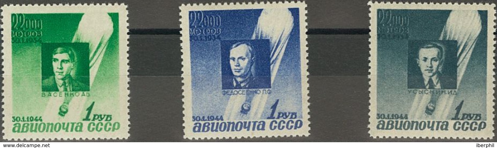 Rusia, Aéreo. MNH **Yv 67/69. 1944. Serie Completa. MAGNIFICA. Yvert 2013: 37,8 Euros. - Other & Unclassified