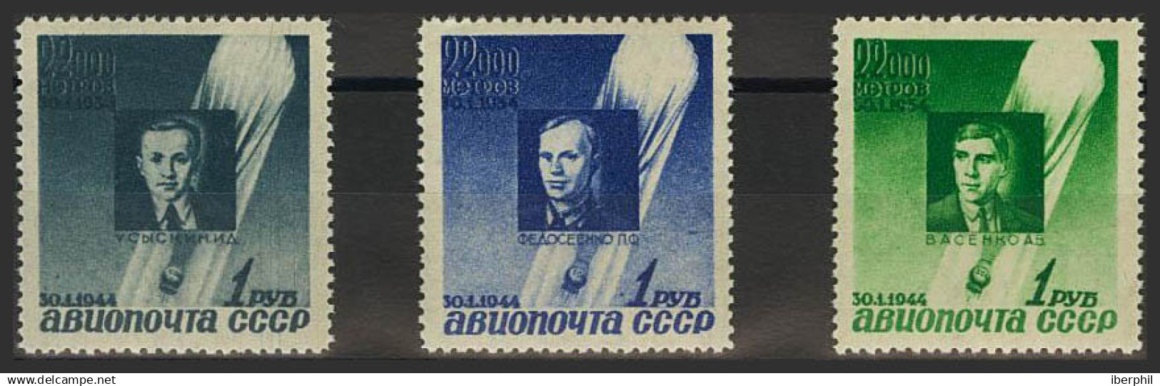 Rusia, Aéreo. MNH **Yv 67/69. 1944. Serie Completa. MAGNIFICA. Yvert 2013: 37,8 Euros. - Other & Unclassified