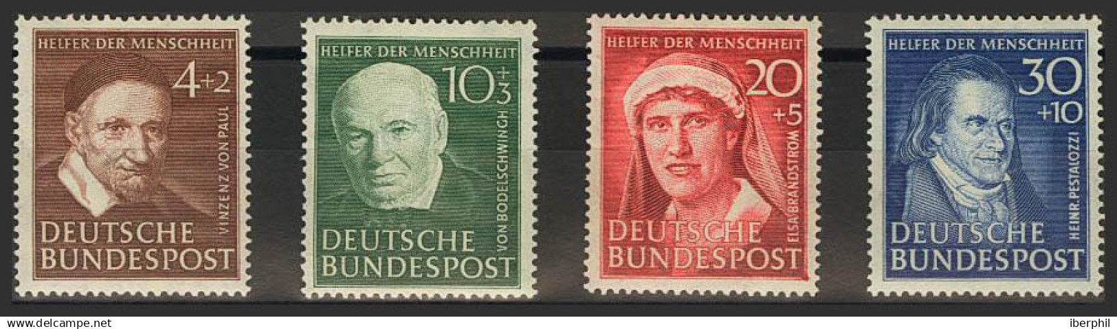 Alemania Occidental. MH *Yv 29/32. 1951. Serie Completa. MAGNIFICA. Yvert 2014: 80 Euros. - Nuevos