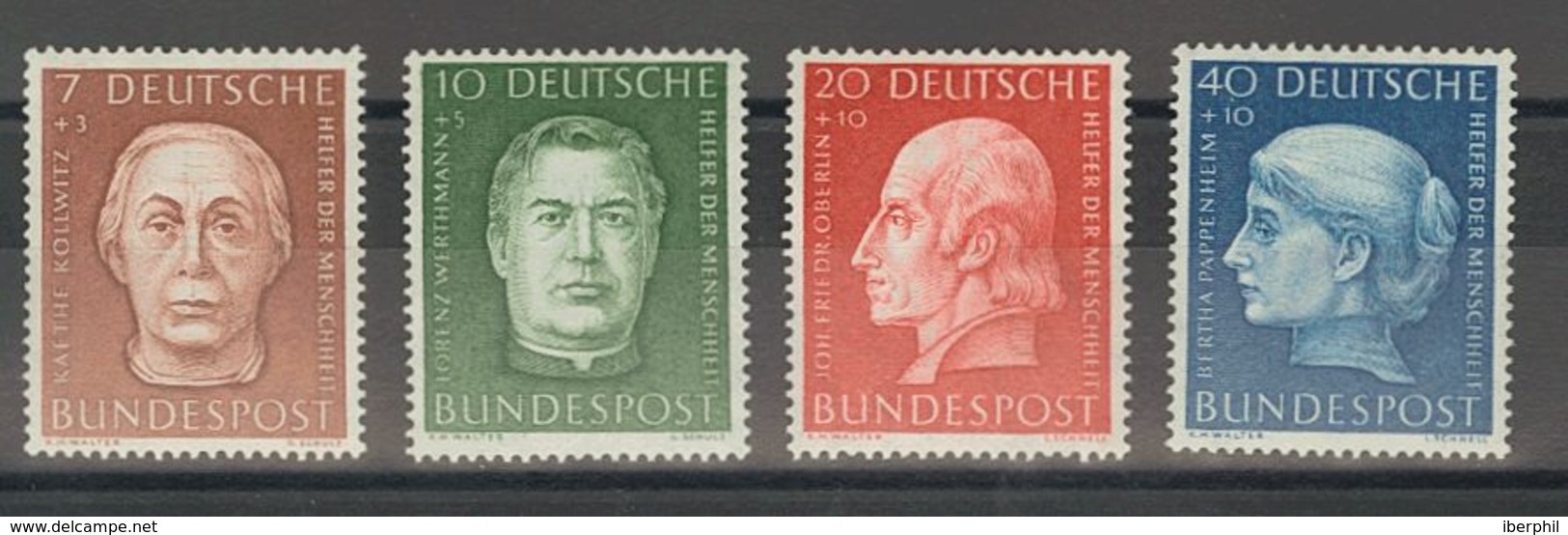 Alemania Occidental. MNH **Yv 76/79. 1954. Serie Completa. MAGNIFICA. Yvert 2014: 60 Euros. - Nuevos