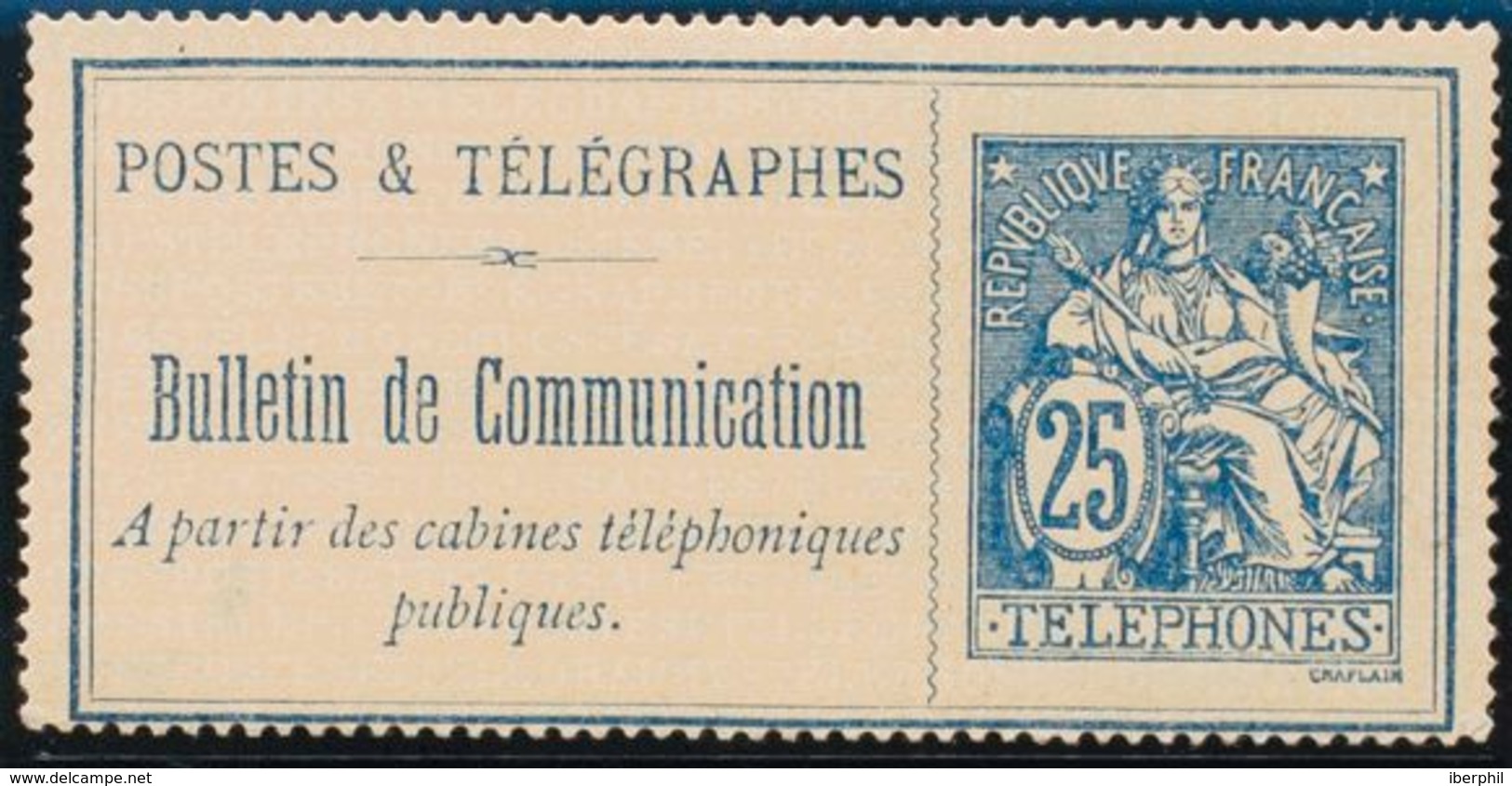 Francia, Teléfonos. (*)Yv 16. 1897. 25 Cts Azul. BONITO. Yvert 2019: 100 Euros. - Otros & Sin Clasificación