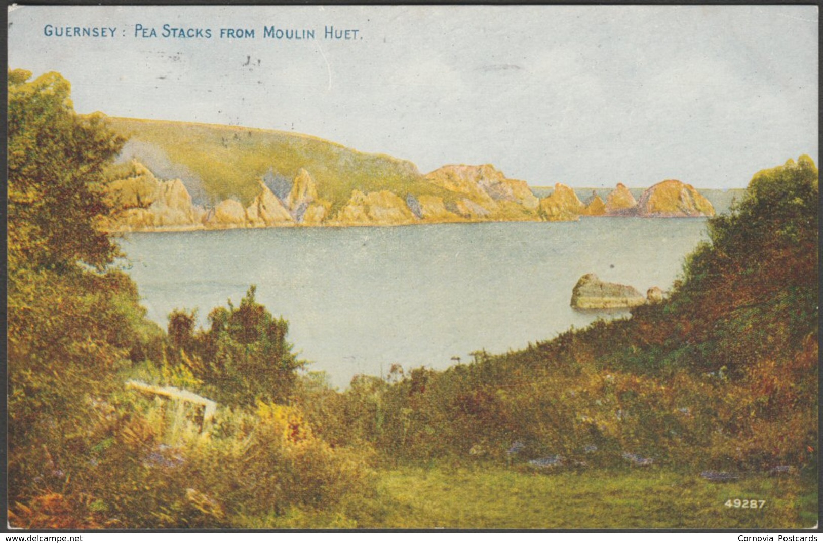 Pea Stacks From Moulin Huet, Guernsey, C.1940 - Photochrom Postcard - Guernsey