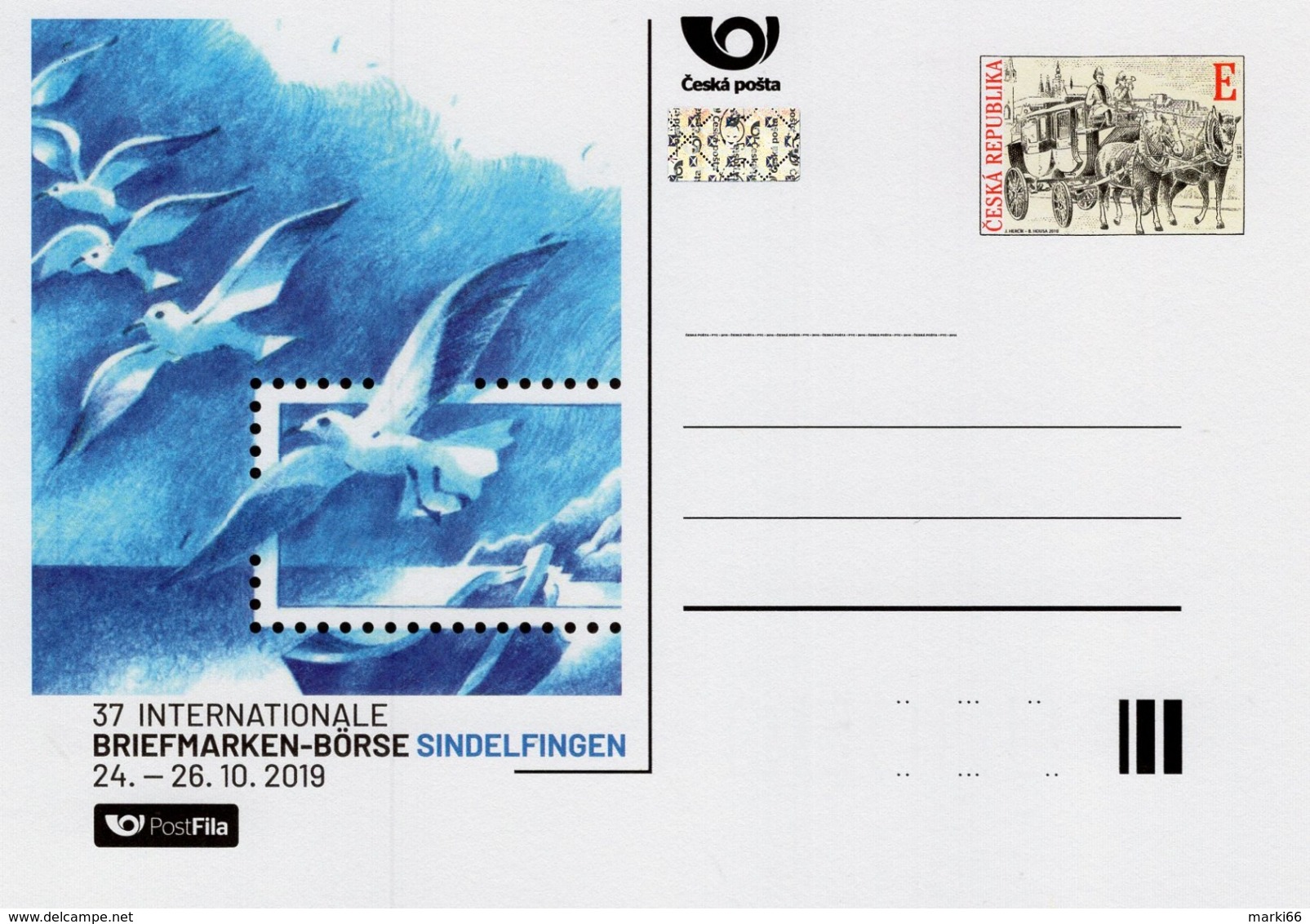 Czech Republic - 2019 - International Stamp Fair In Sindelfingen - Special Postcard With Hologram - Postcards