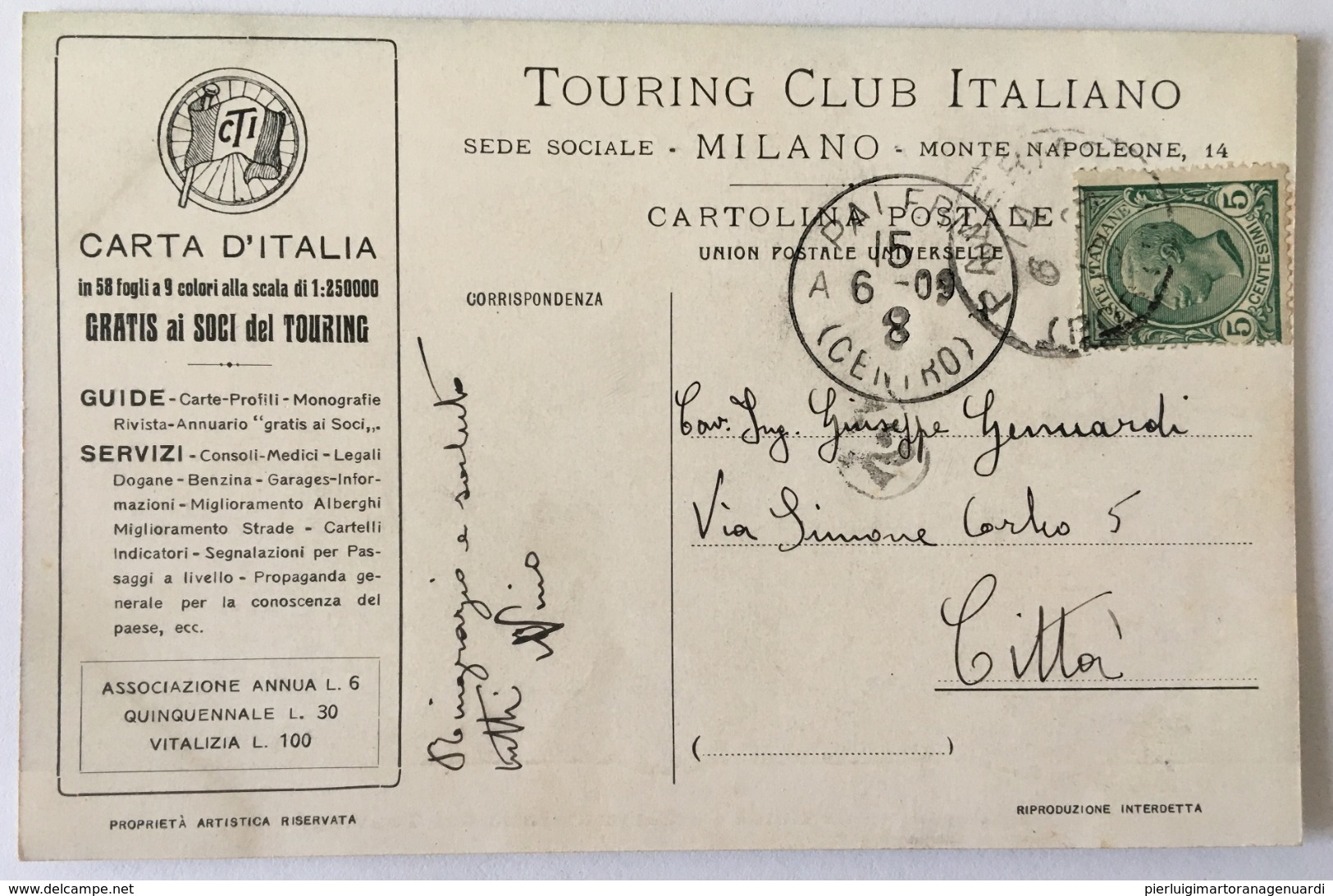 V 10642 - Pubblicità - Smarriti ! Senza La Carta D'italia Del Touring. - Pubblicitari