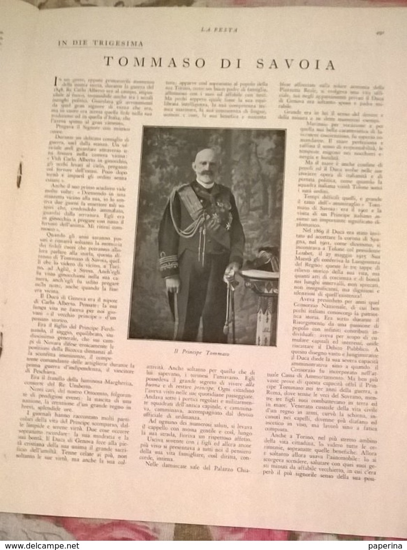 LA FESTA  N. 25 17/5/1931 I PRINCIPI DI PIEMOTNE AL PALIO DI ASTI/ TOMMASO DI SAVOIA - Altri & Non Classificati