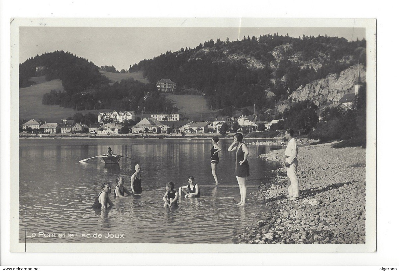 23592 - Vallée De Joux Le Pont Et Le Lac De Joux Les Nageurs (attention Carte Coupée 2 Fois) - Autres & Non Classés