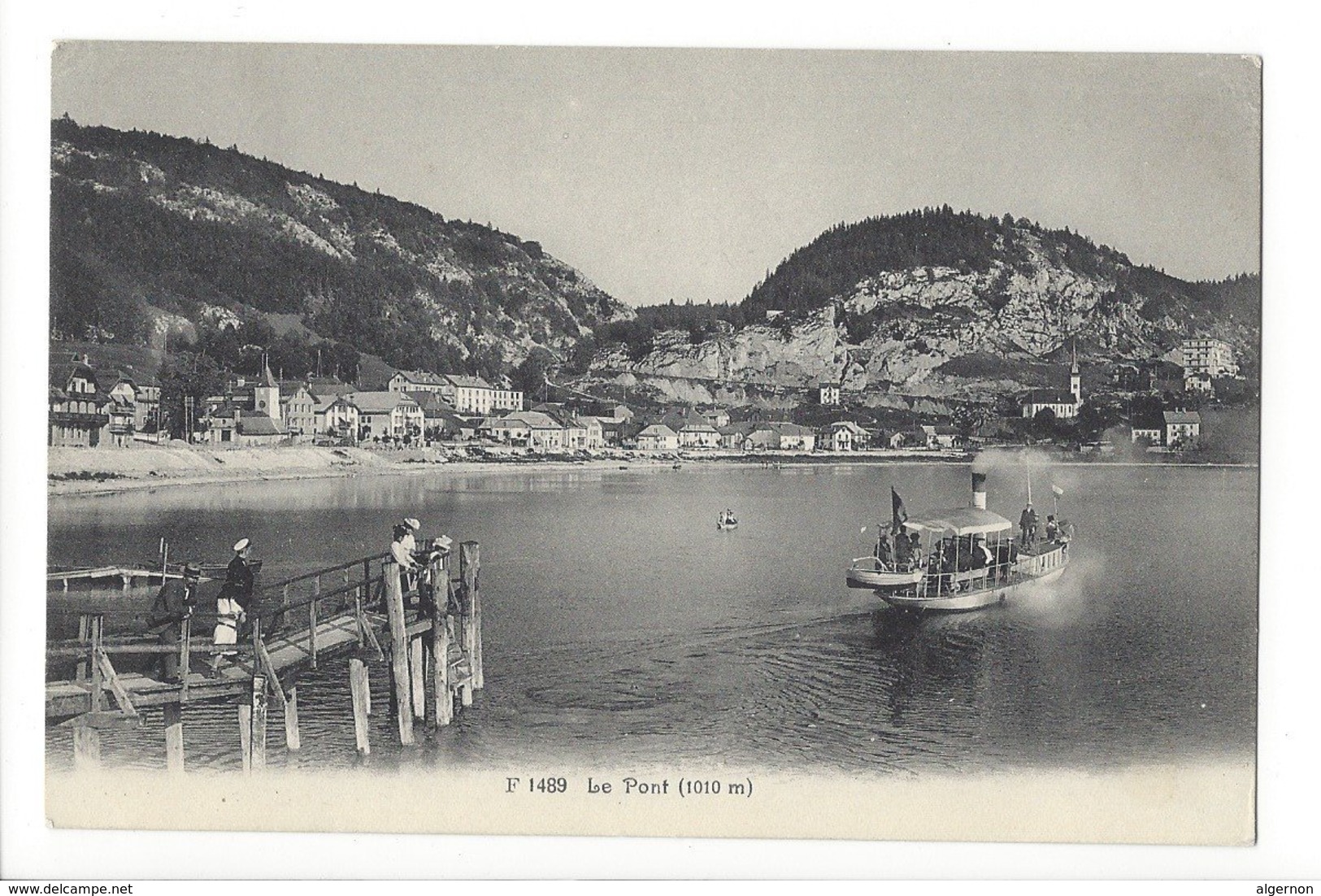 23595 - Vallée De Joux  Le Pont Vapeur Arrivant Au Port - L'Abbaye