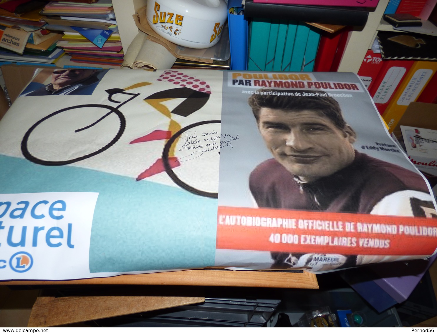 Grande AFFICHE Dédicace RAYMOND POULIDOR  2019 1.2 M X 0.82 M - Sonstige & Ohne Zuordnung