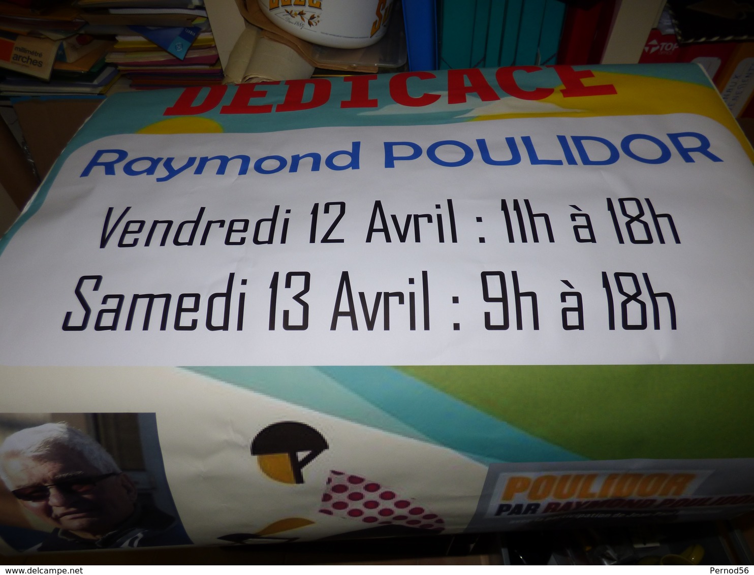 Grande AFFICHE Dédicace RAYMOND POULIDOR  2019 1.2 M X 0.82 M - Sonstige & Ohne Zuordnung