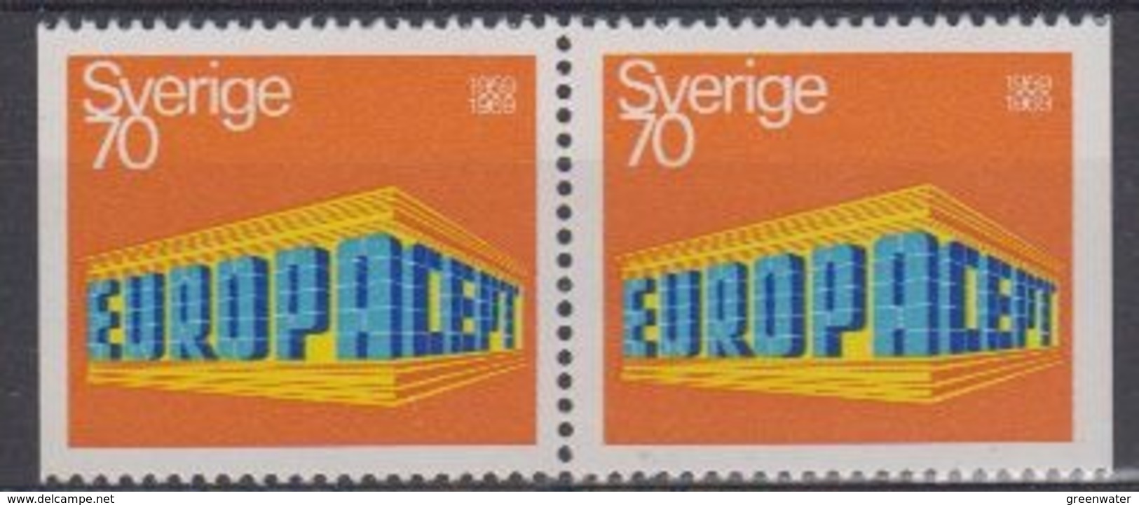 Europa Cept 1969 Sweden 2v From Booklet ** Mnh (45189T) Promo - 1969