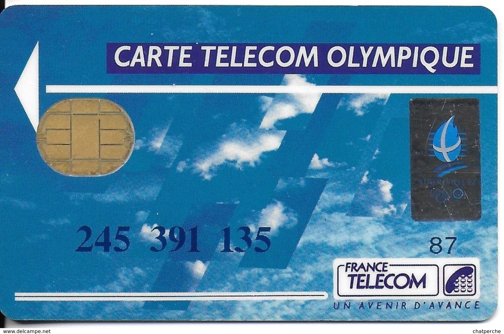 CARTE A PUCE CHIP CARD CARTE TÉLÉPHONE  FRANCE TELECOM FRANCE CARTE TELECOM OLYMPIQUE - Altri & Non Classificati