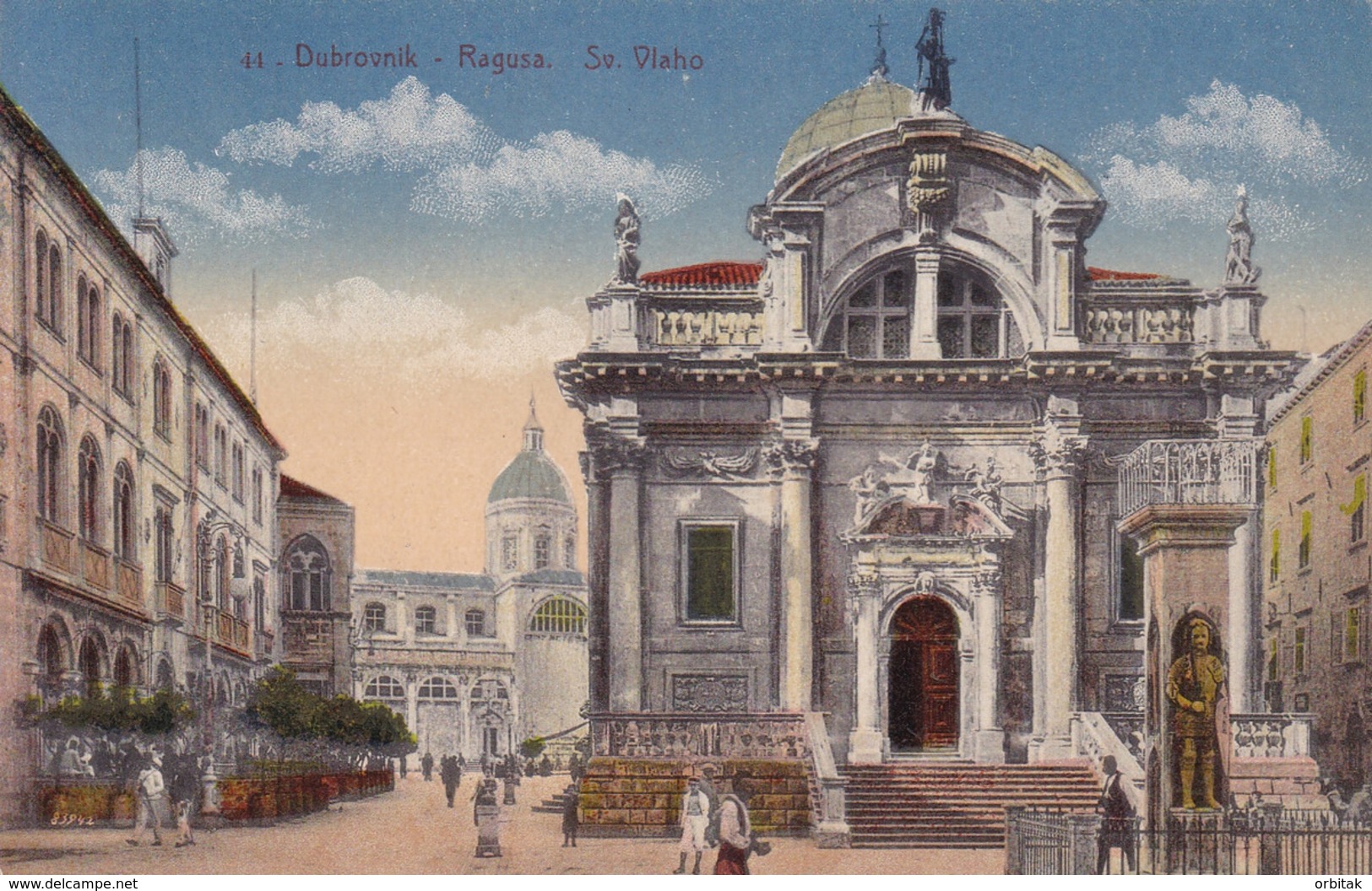 Dubrovnik (Ragusa) * Sv. Vlaho, Kirche, Stadtteil * Kroatien * AK1933 - Kroatien