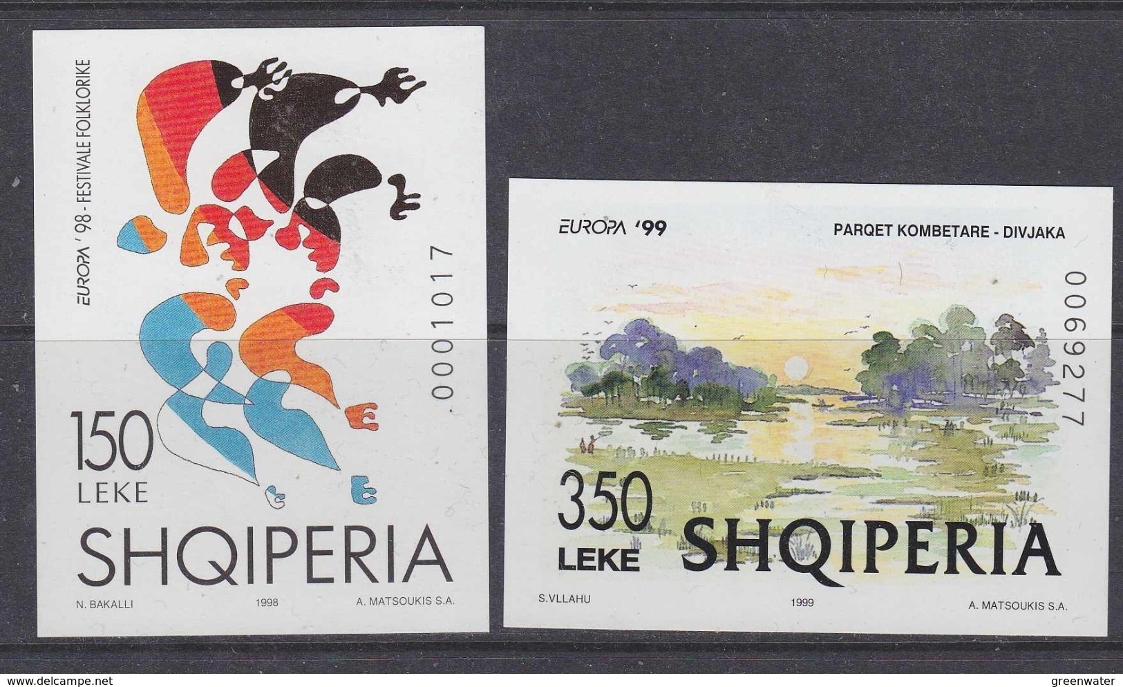 Europa Cept 1998 + 1999 Albania 2 M/s ** Mnh (45204) - 1998