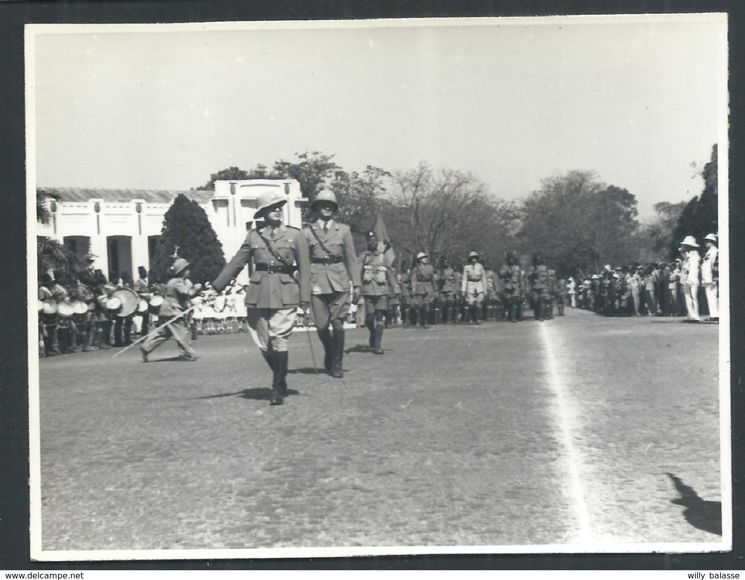 +++ PHOTO Propagande - Afrique - Congo Belge - ELISABETHVILLE - LUBUMBASHI - Défilé Fête Nationale - 1945  // - Lubumbashi