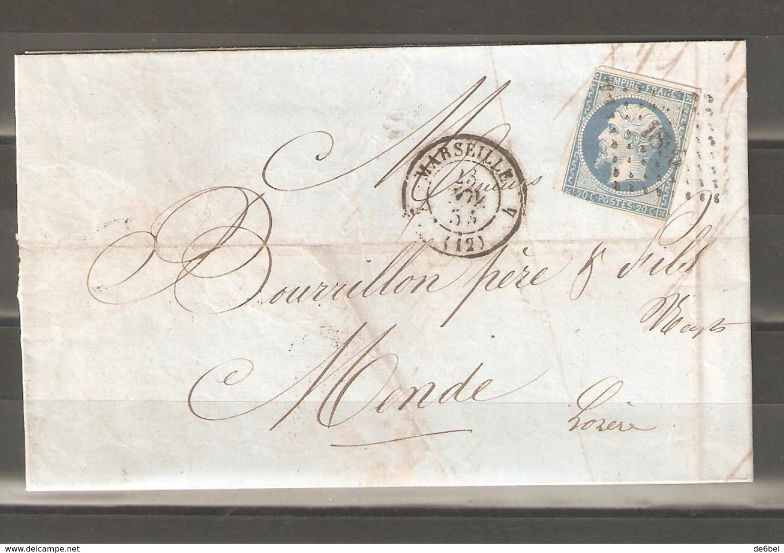 Lot  1436    //     Nr  14  Sur    Lettre --losange  1896  MARSEILLE - Other & Unclassified