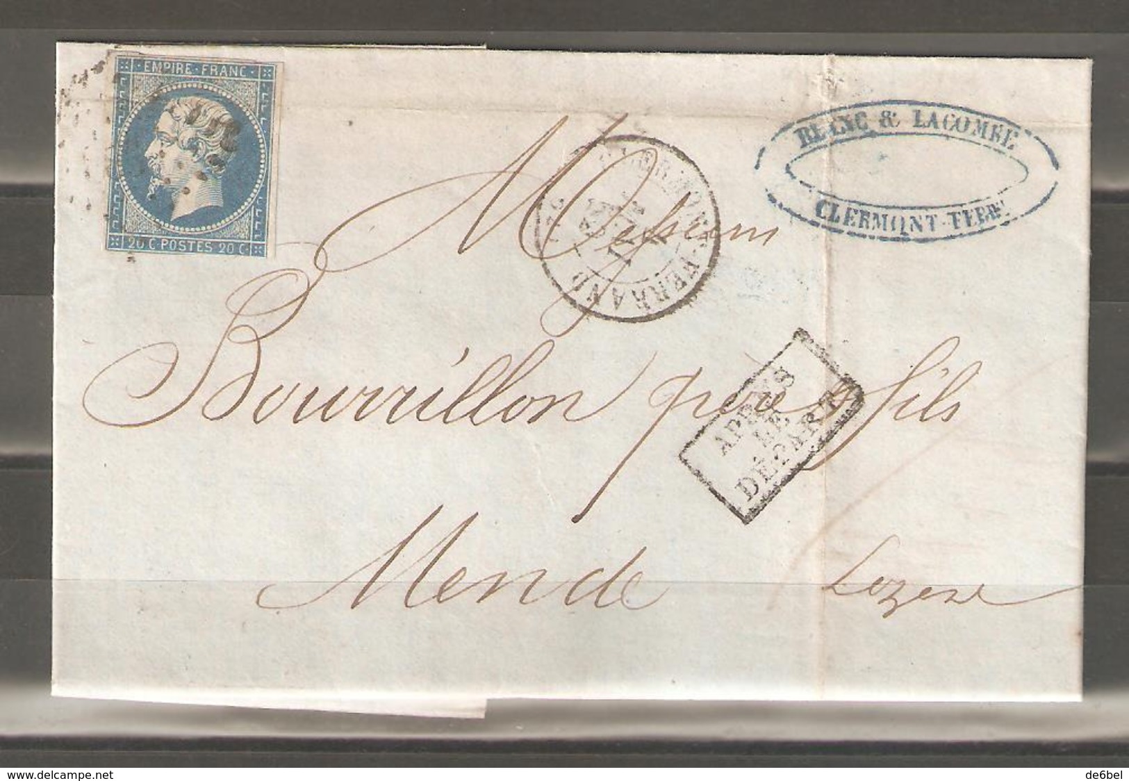 Lot  1437    //     Nr  14  Sur    Lettre --losange   886  CLERMONT FERRAND - Other & Unclassified