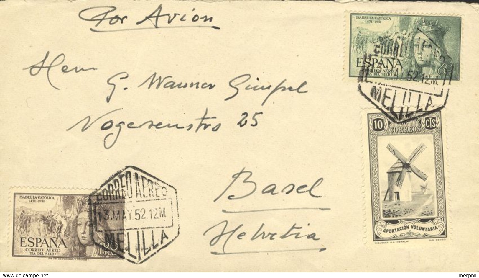 España. 2º Centenario Correo Aéreo. CORREO AEREO / MELILLA. MAGNIFICA. - Cartas & Documentos