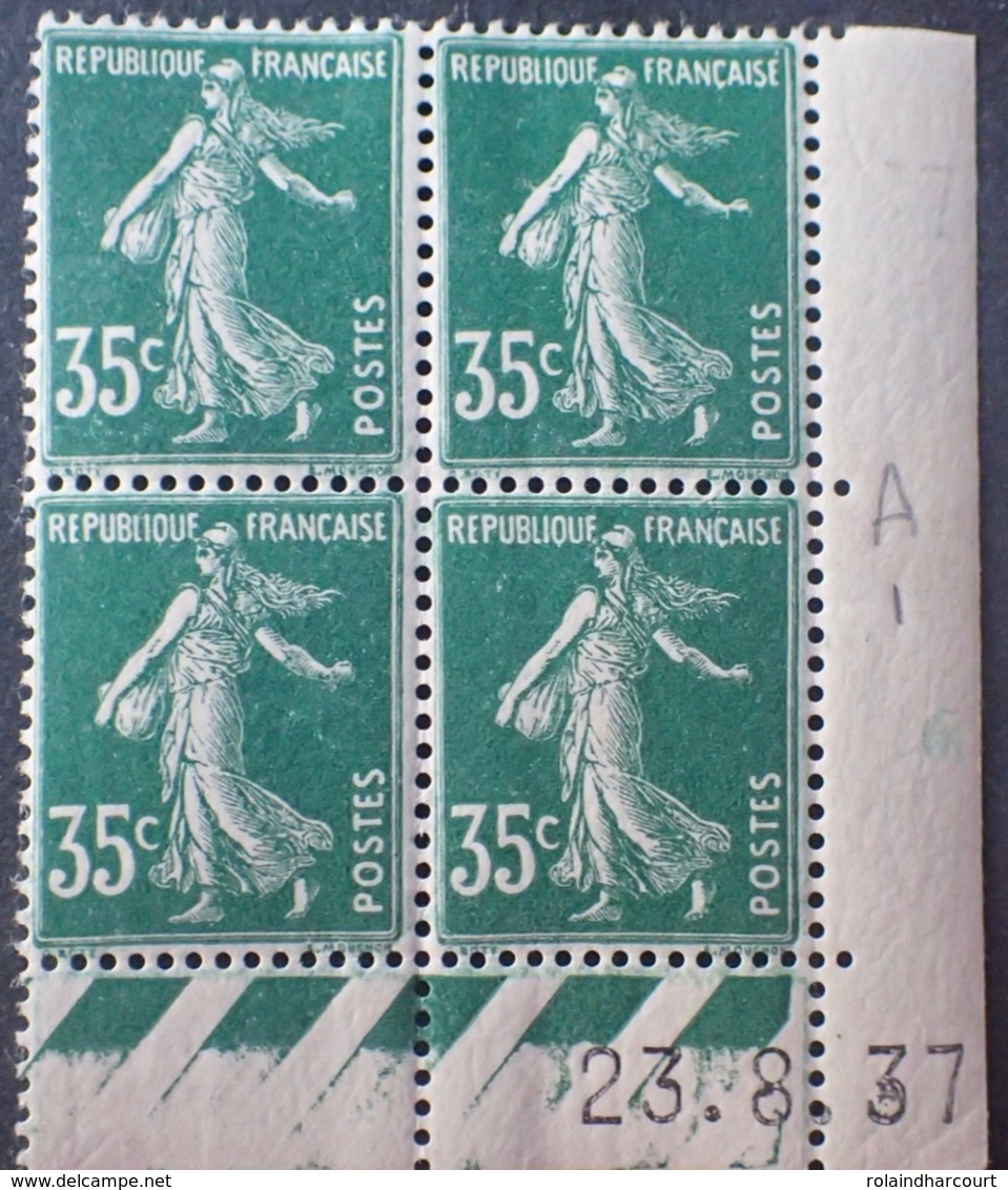 R1189/288 - 1937 - TYPE SEMEUSE - BLOC - N°361 TIMBRES NEUFS** CdF Daté - 1930-1939