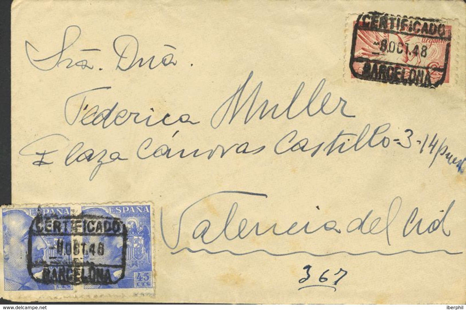 España. Correo Urgente. Correo Urgente. Al Dorso Llegada. MAGNIFICA. - Eilbriefmarken