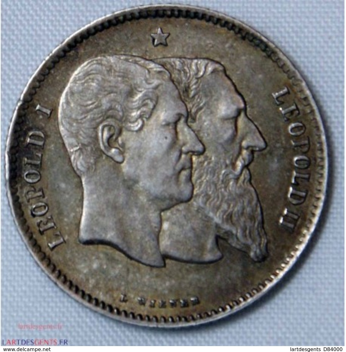 BELGIQUE - 1 Franc 1830-1880  50e Anniversaire De L'Indépendance Belge Léopold II - Autres & Non Classés