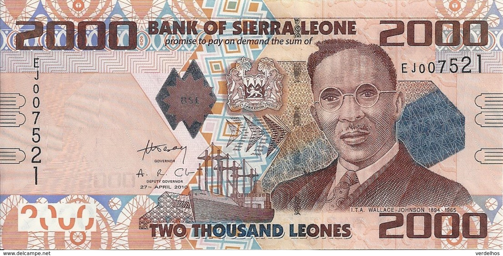 SIERRA LEONE 2000 LEONES 2010 UNC P 31 - Sierra Leone