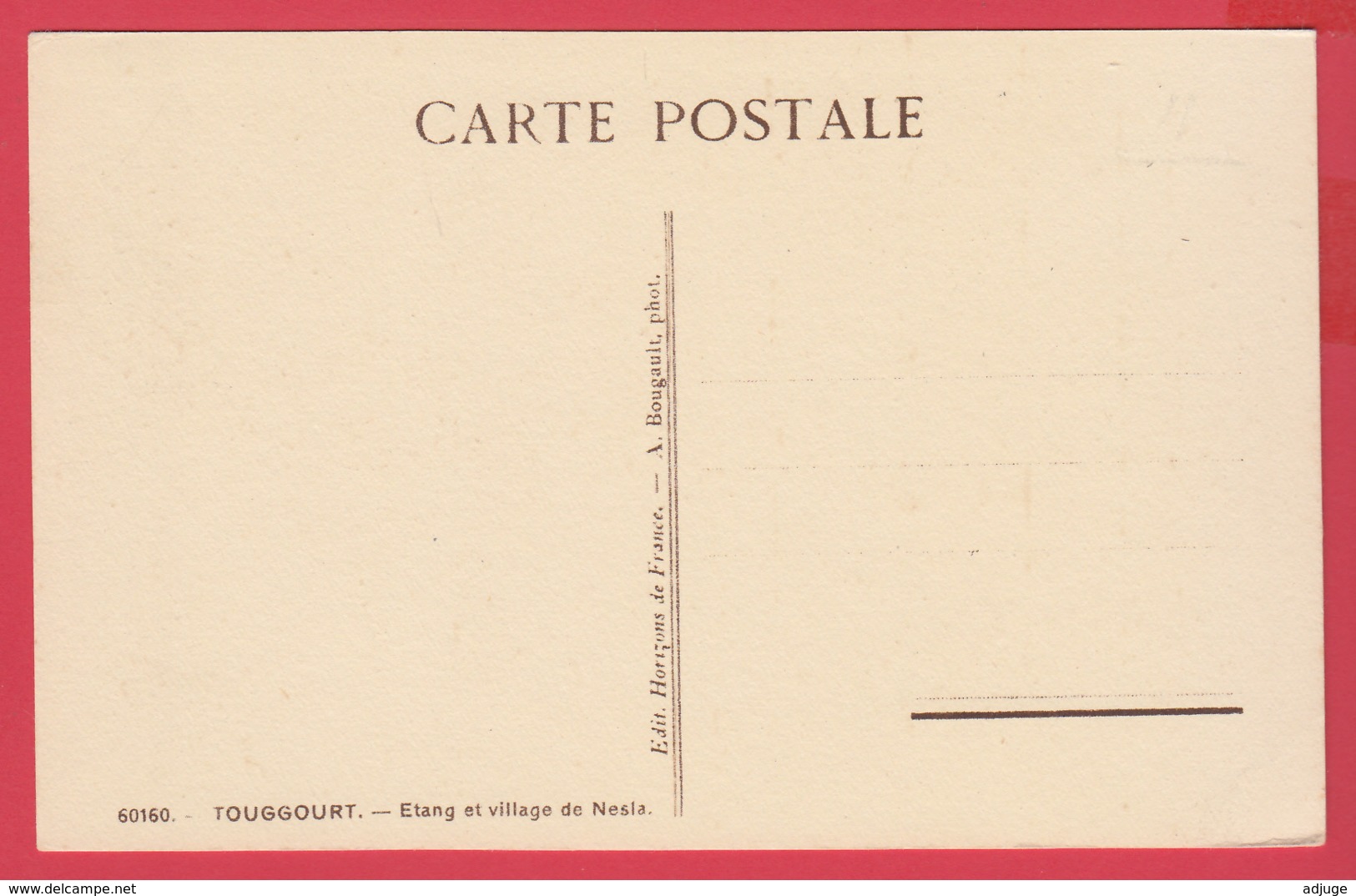 CPA-TOUGGOURT -Etang Et Village De Nesla *Animation* SUP ** 2 SCANS - Other & Unclassified