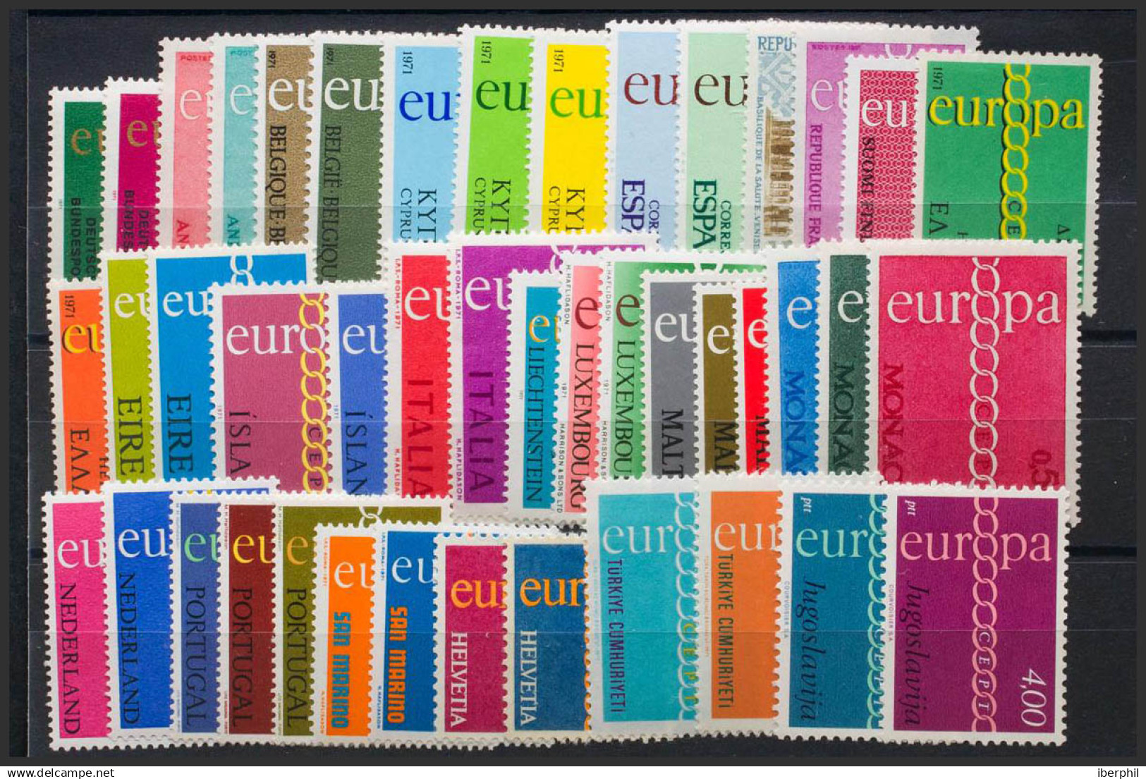 Tema Europa. MNH **Yv . 1971. Año Completo 1971 (Cuarenta Y Cuatro Valores). MAGNIFICO. Yvert 2010: 133 Euros. - Otros & Sin Clasificación