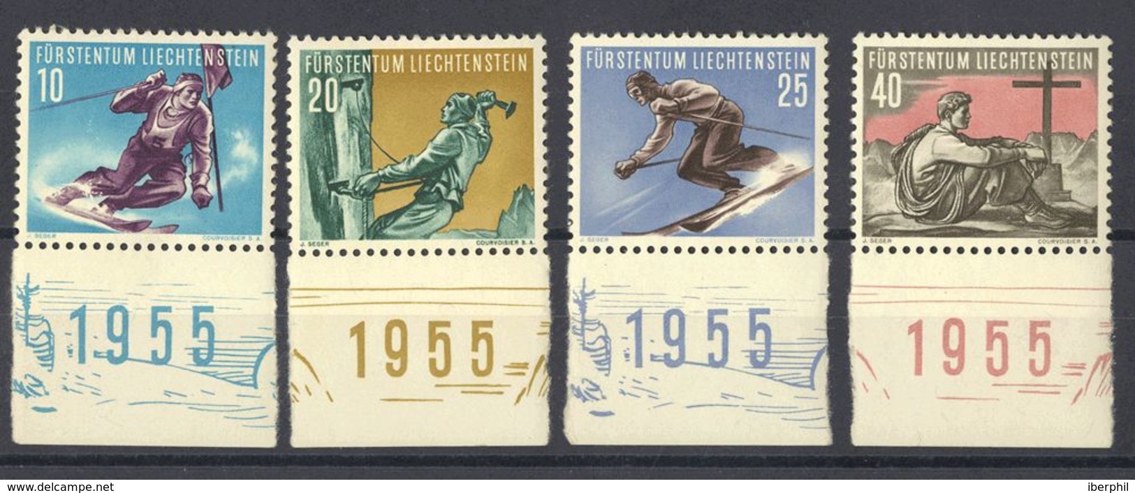 Liechtenstein. MNH **Yv 296/99. 1955. Serie Completa. MAGNIFICA. Yvert 2012: 65 Euros. - Otros & Sin Clasificación