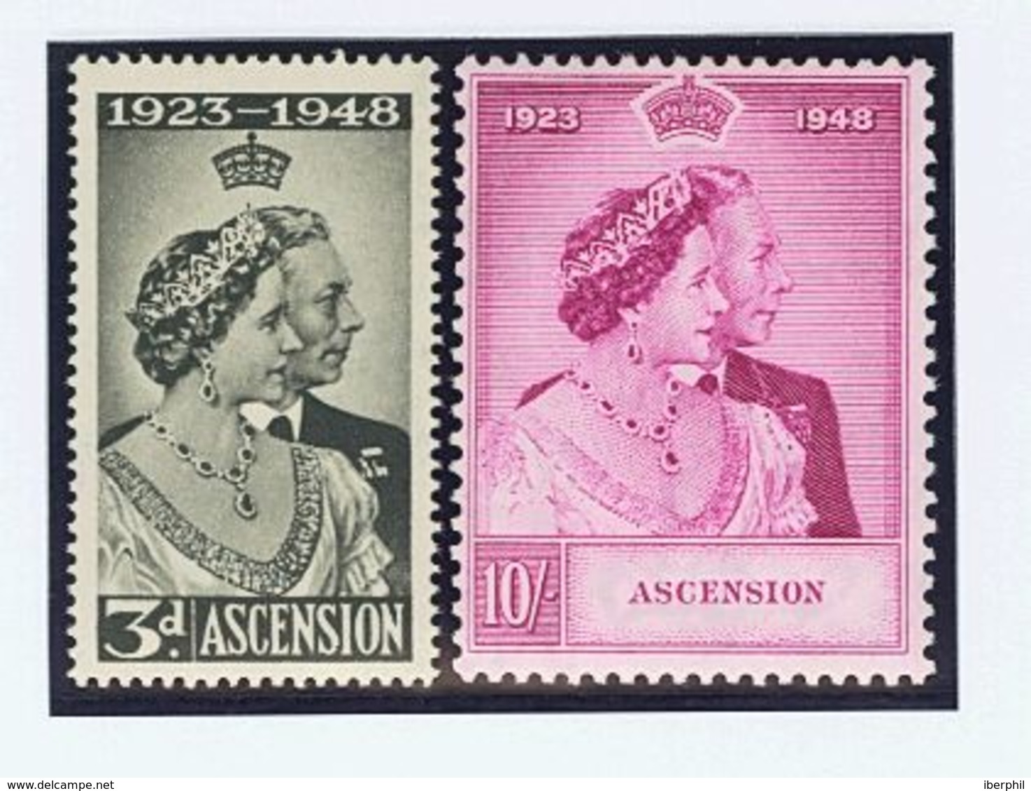 Ascensión. MNH **Yv 53/54. 1948. Serie Completa. MAGNIFICA. (SG50/51 55£) Yvert 2011: 50,75 Euros. - Ascensión