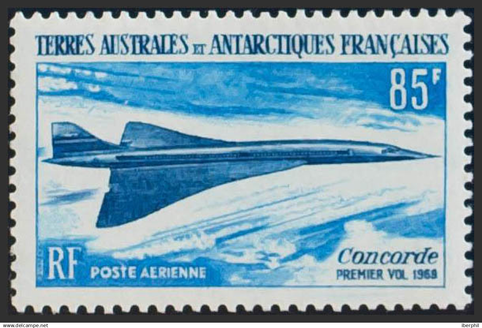 Tierras Australes-TAAF, Aéreo. MNH **Yv 19. 1969. 85 F Azul Y Azul Oscuro. MAGNIFICO. Yvert 2014: 87 Euros. - Otros & Sin Clasificación