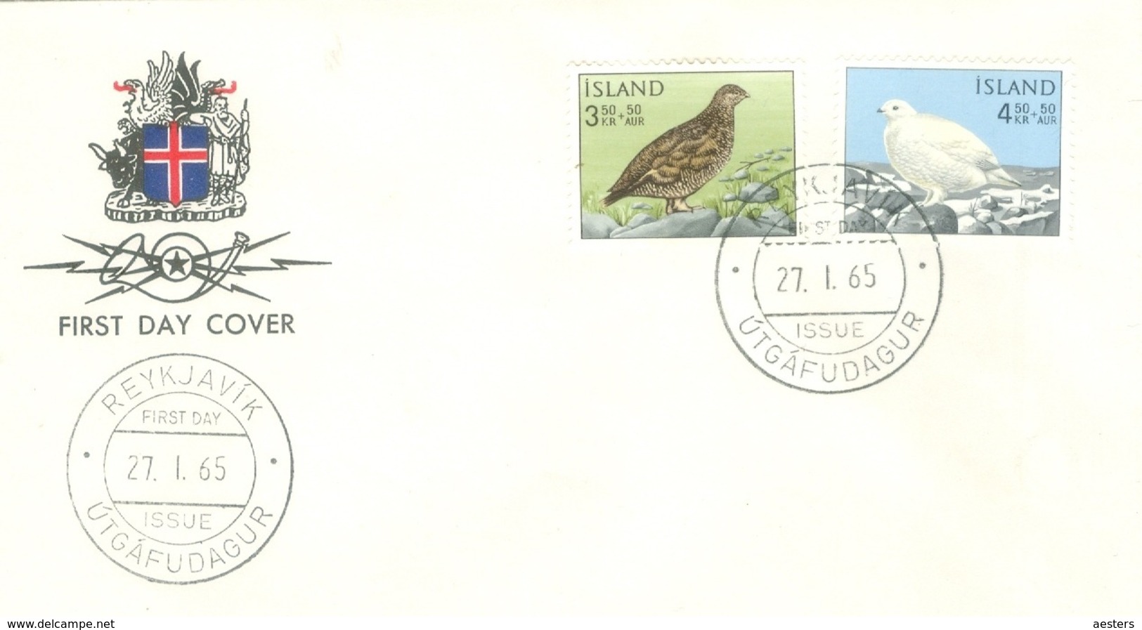 Iceland 1965; Birds, FDC Michel 388-389. - Altri & Non Classificati