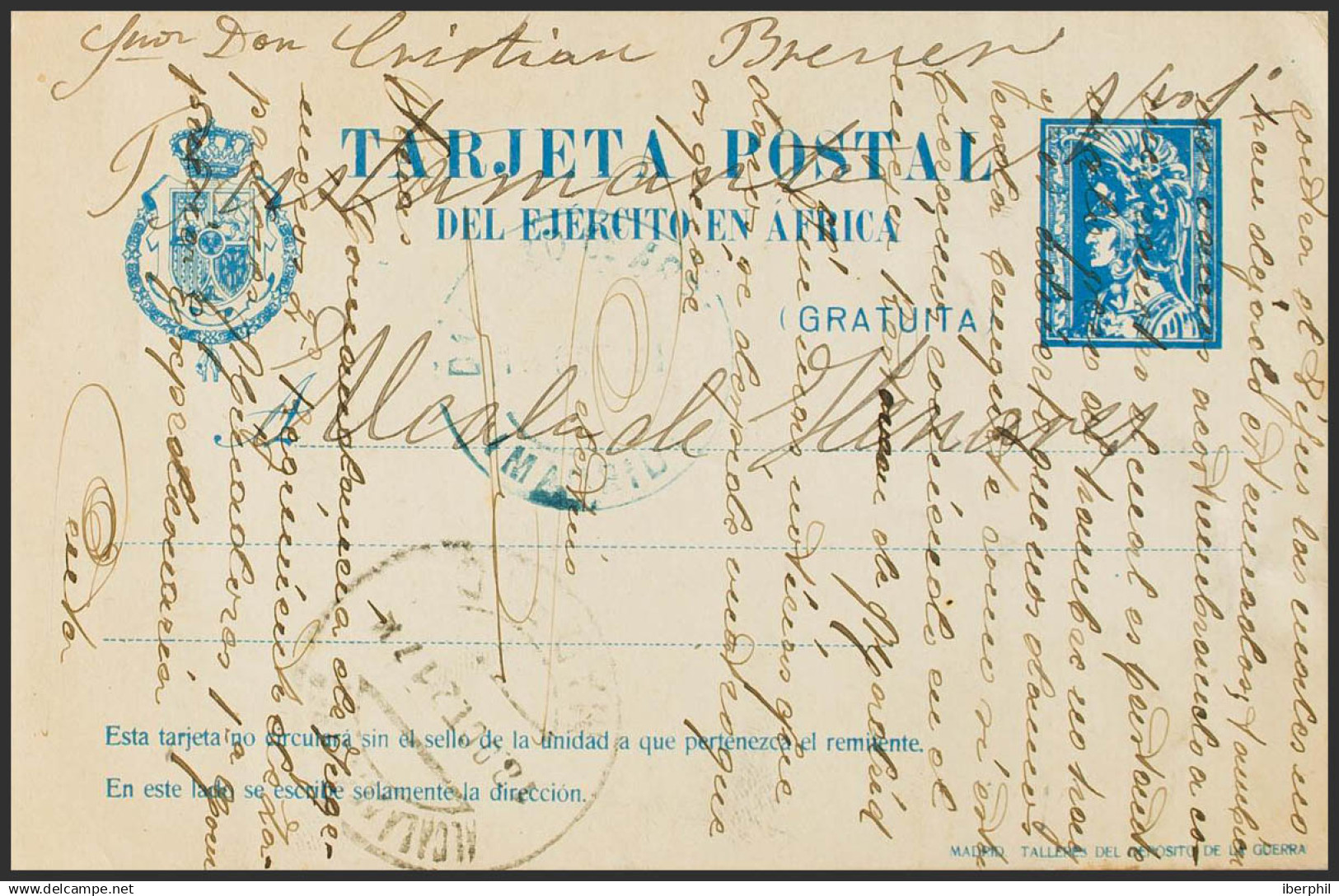 España. Correo / Franquicias Militares. Correo / Franquicias Militares. CEUTA A ALCALA. MAGNIFICA. - Militärpostmarken