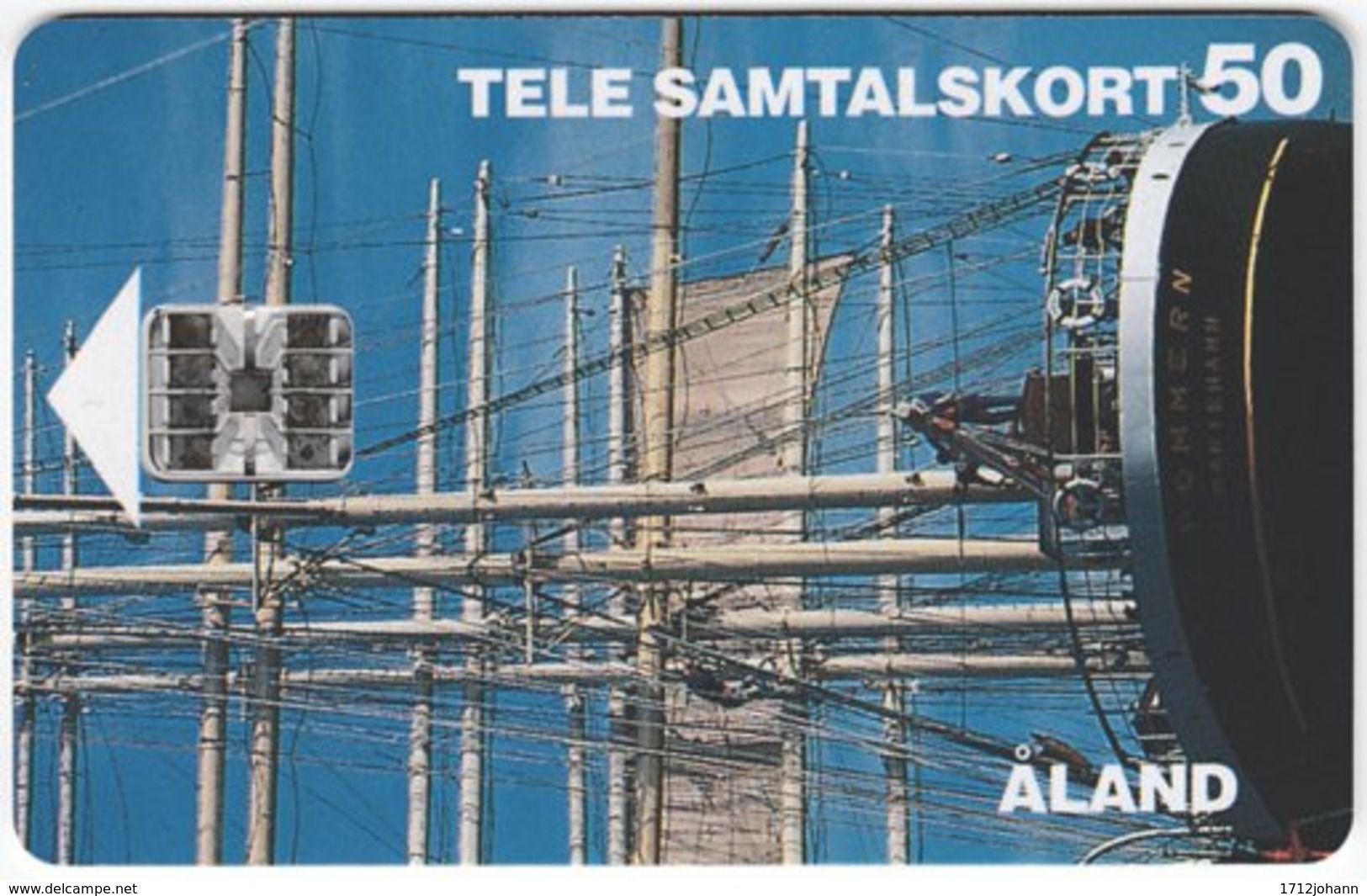 ALAND A-014 Chip Tele - Traffic, Sail Ship - Used - Aland