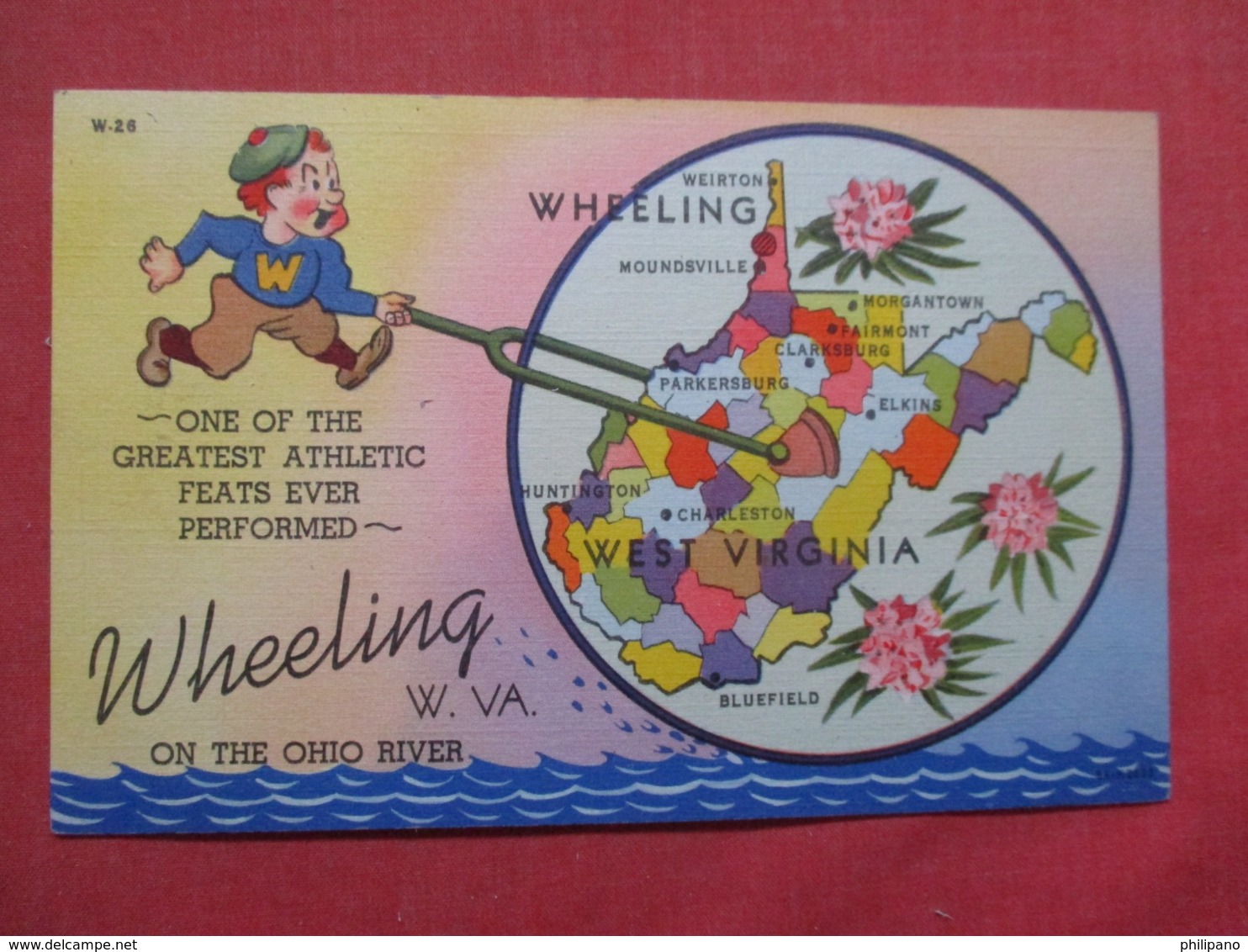 Map   - West Virginia > Wheeling  Ref 3714 - Wheeling