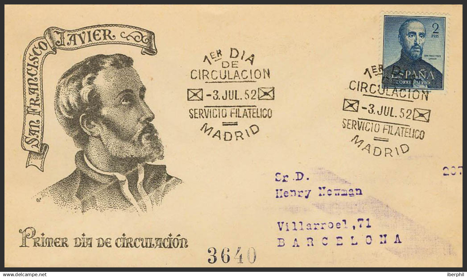 España. Sobre Del Primer Día. 2º Centenario. Sobre Del Primer Día. 2º Centenario. Al Dorso Llegada. MAGNIFICA. - FDC