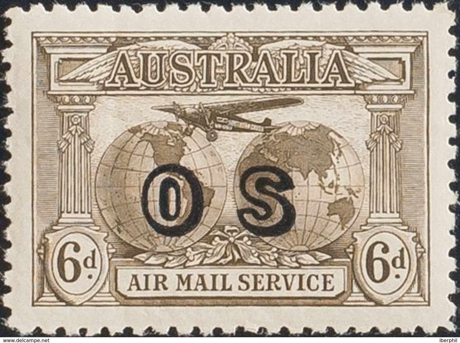 Australia, Servicio. MNH **Yv 2. 1931. 6 P Castaño Negro. MAGNIFICO. (SG O127) Yvert 2011: 75 Euros. - Otros & Sin Clasificación